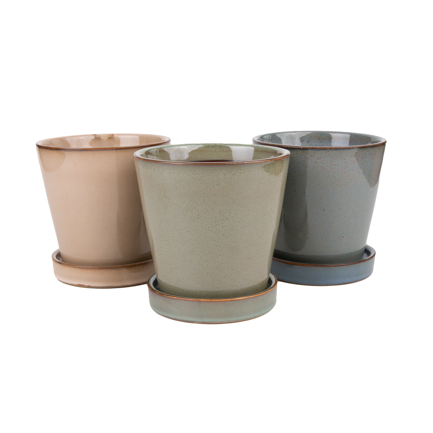 1x Reactive Glazed Pot - D12cm