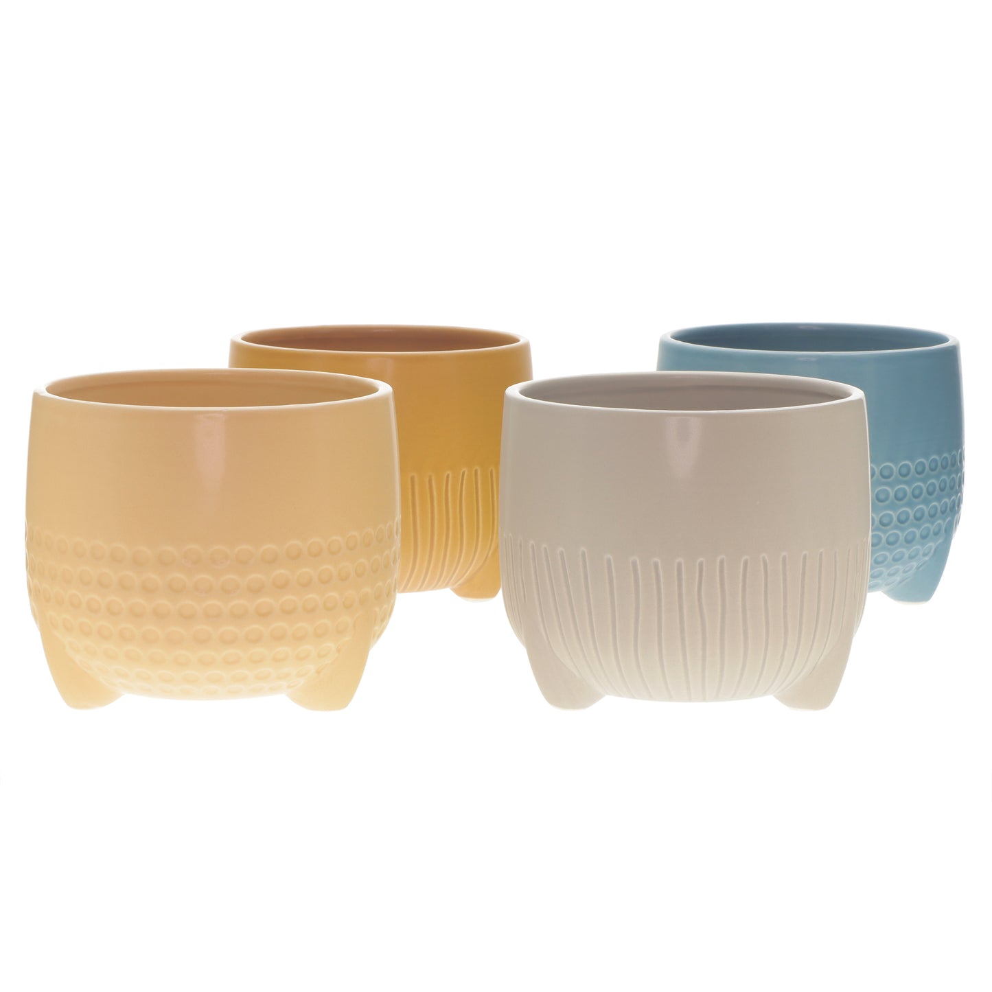 1x Ceramic Pot - Liam - Assorted - D12cm