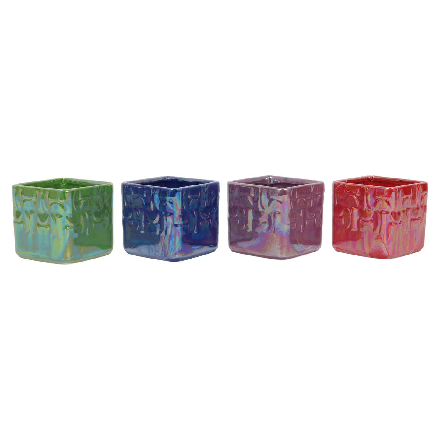 1x Pearl Cubic Ceramic Pot