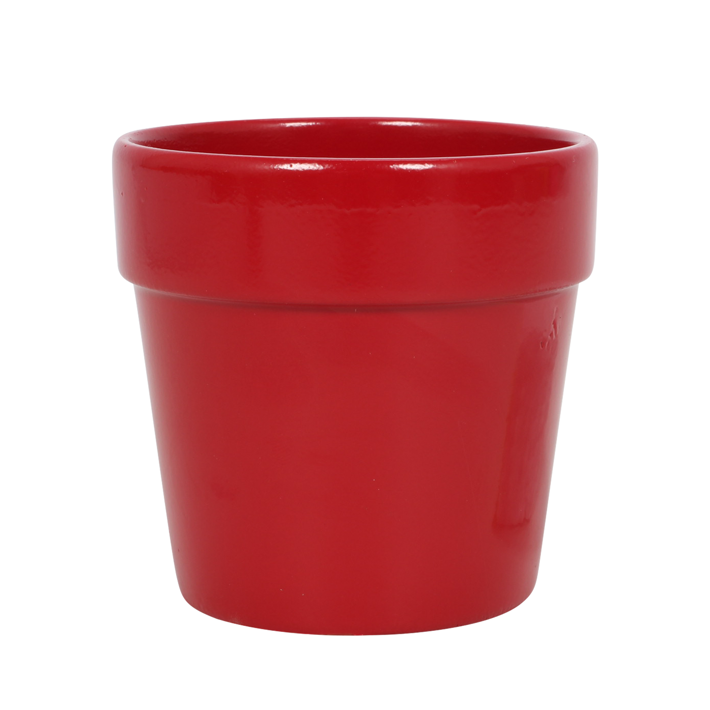 1x Red Claire Ceramic Pot - 9cm