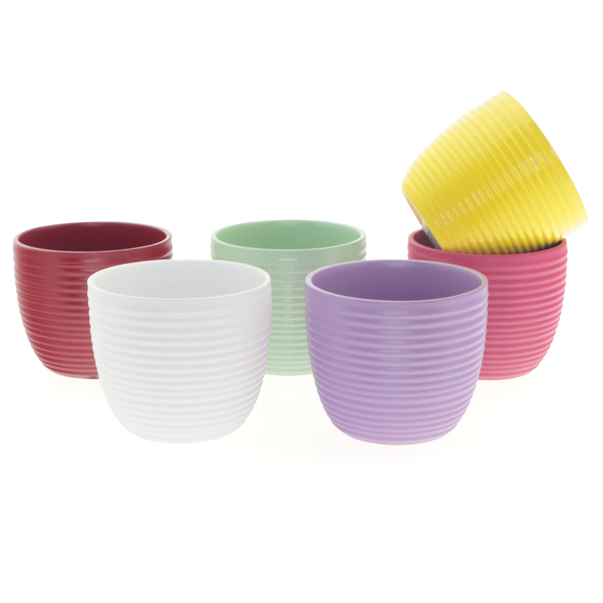 Ribbel Ceramic Pot - Various Colours