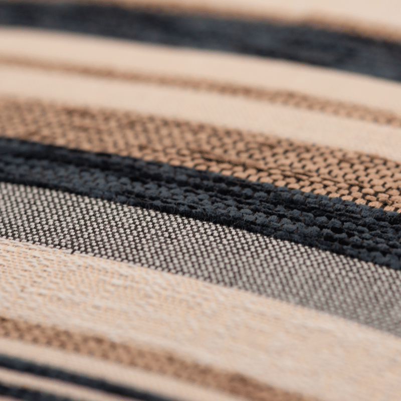 Mirabel Chenille Stripe - Piped Finish Cushion - Blue 3