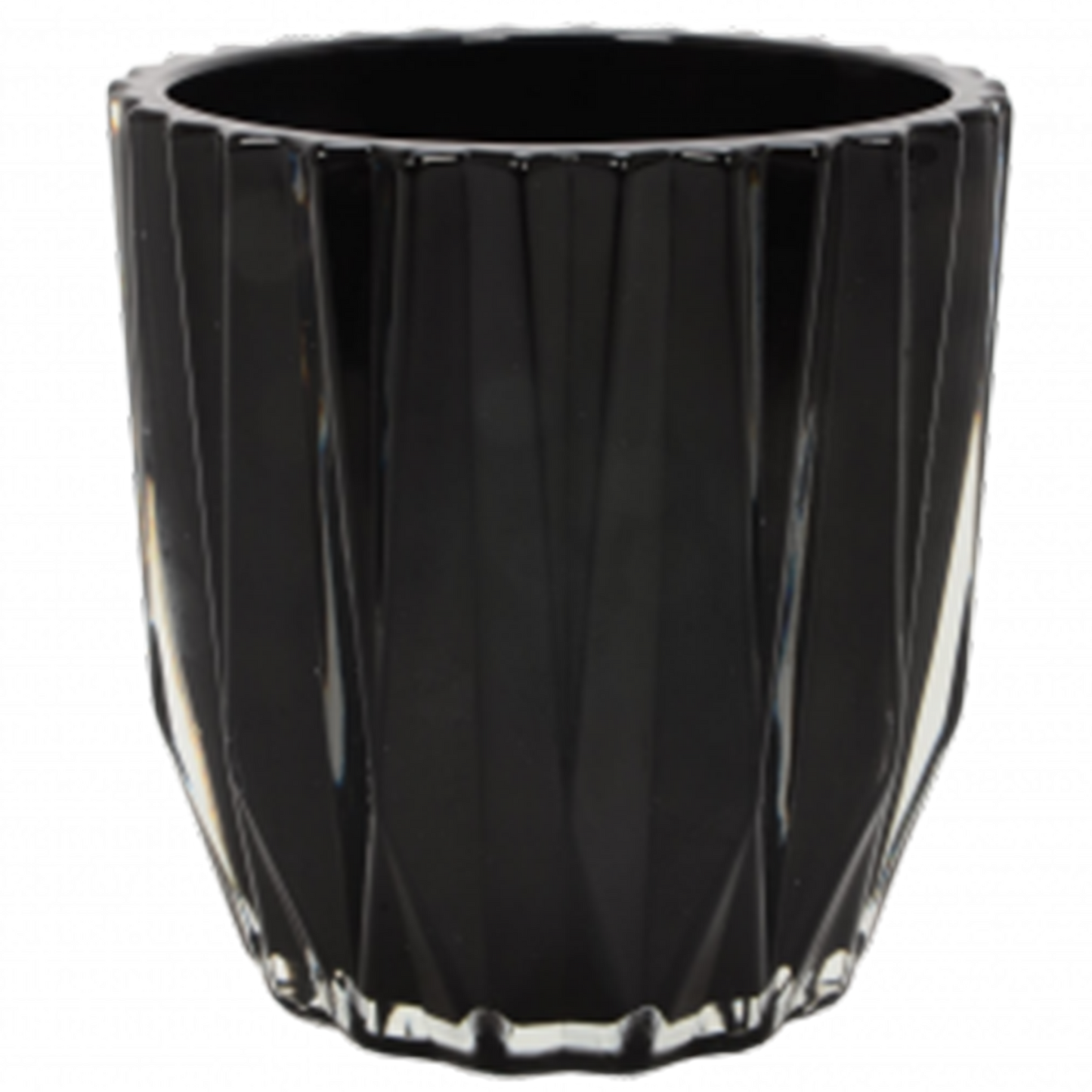 Geo Glass Pot - Black