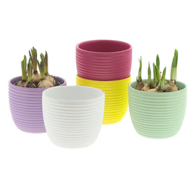 Ribbel Ceramic Pot - Various Colours