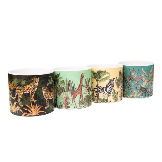 1x Tropical Animal Design Ceramic Pot