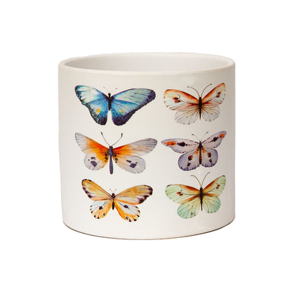 1x Dragonfly/Butterfly Design Ceramic Pot
