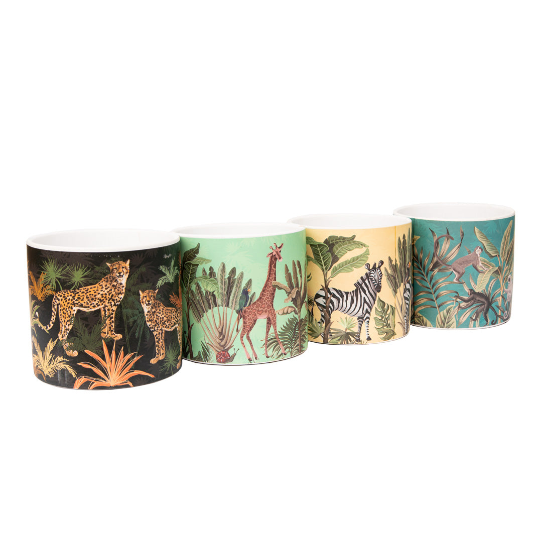 1x Tropical Animal Design Ceramic Pot