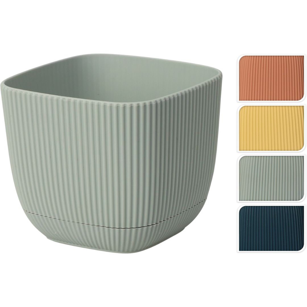 1x Coral Plastic Pot - Bright Options