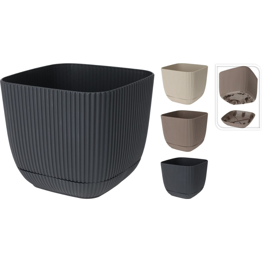 1x Coral Plastic Pot - Various Earthy Options