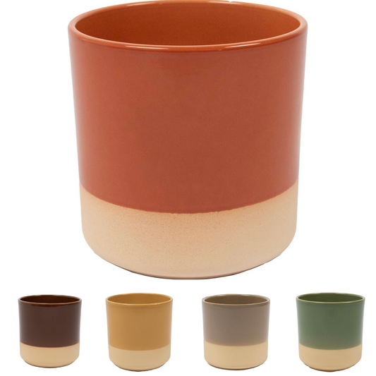 Cylinder Ceramic Dip-Dye Planter  - Various Options