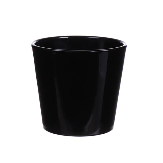 1x Dida Black Pot - D13.5cm x H12.5cm