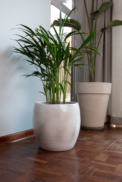 Lester Round Pot - Light Grey