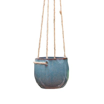 1x Reactive Glaze Hanging Pot - D11cm