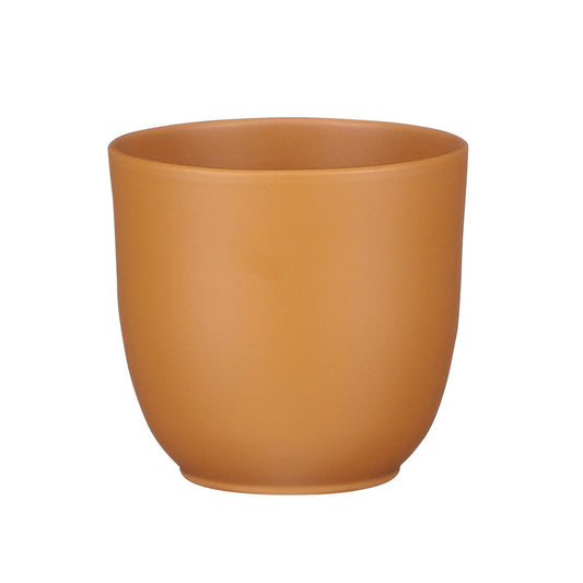 Tusca Round Pot  - Matte Caramel