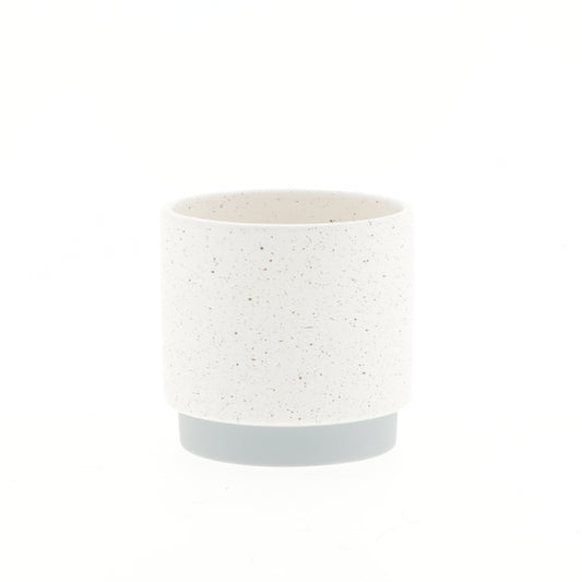 1x Ceramic Claudine Pot - White
