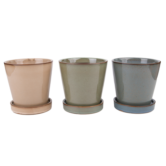 1x Reactive Glazed Pot - D12cm