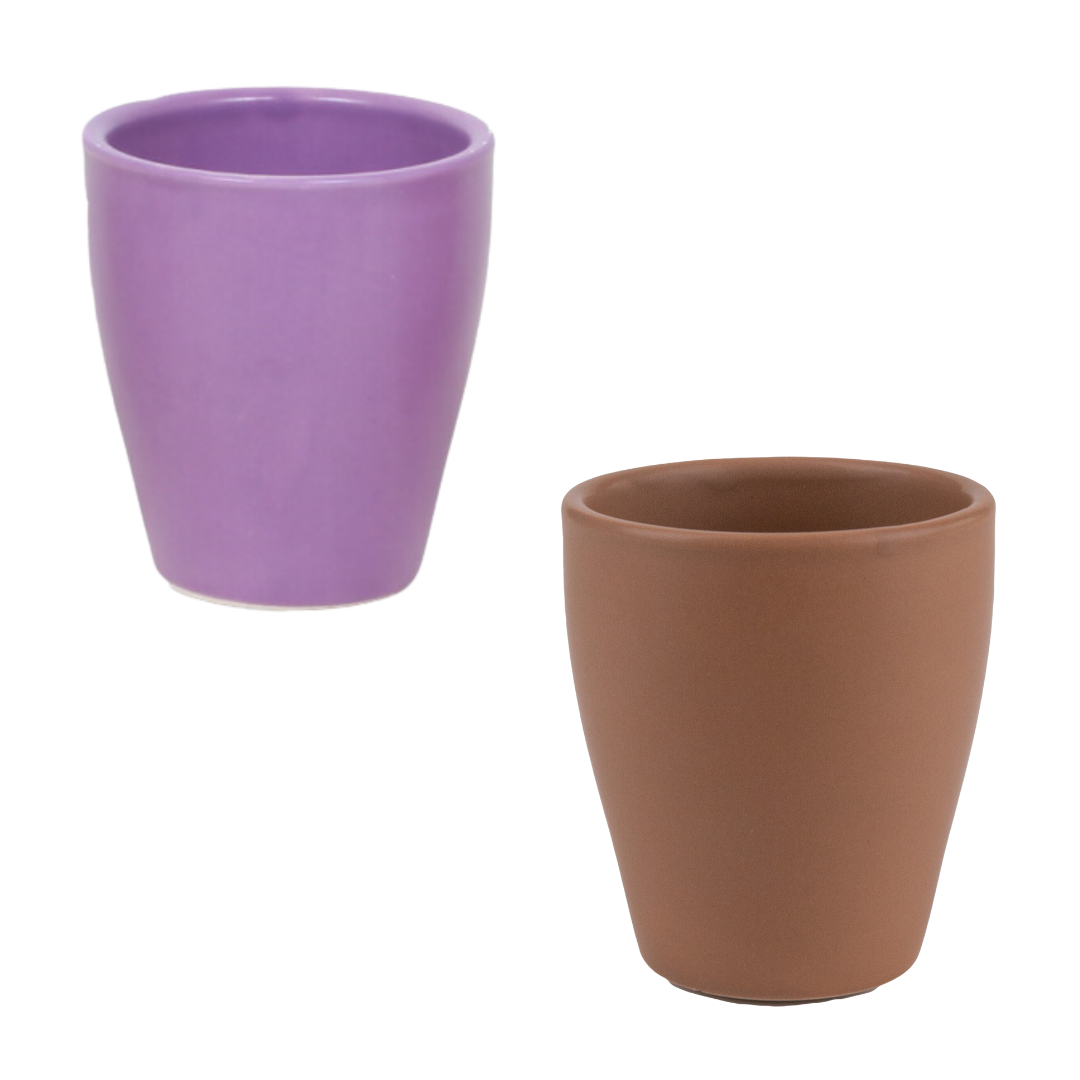 1x Lilac Theresa Ceramic Pot - 7cm