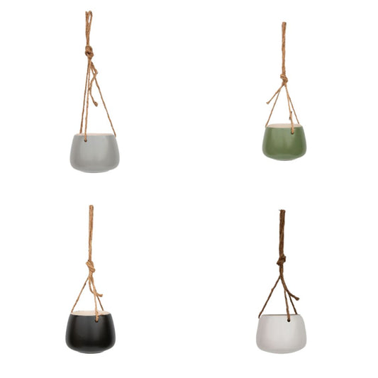 1x Ceramic Hanging Pot - Assorted Colours & Sizes