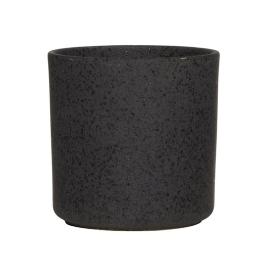 Cylinder Ceramic Pot - Black - Various Sizes