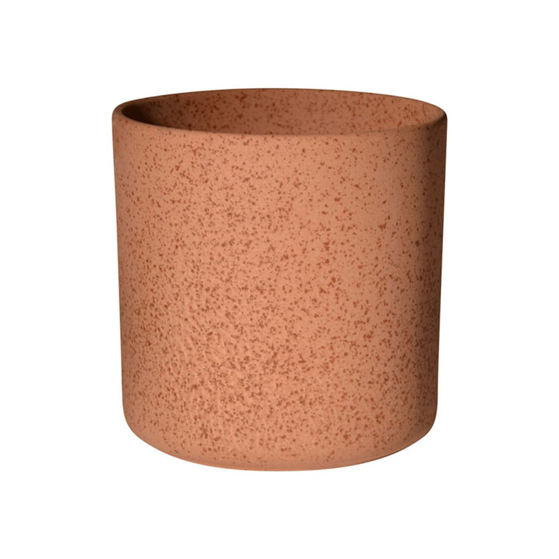 Cylinder Ceramic Pot - Brown -  Various Sizes