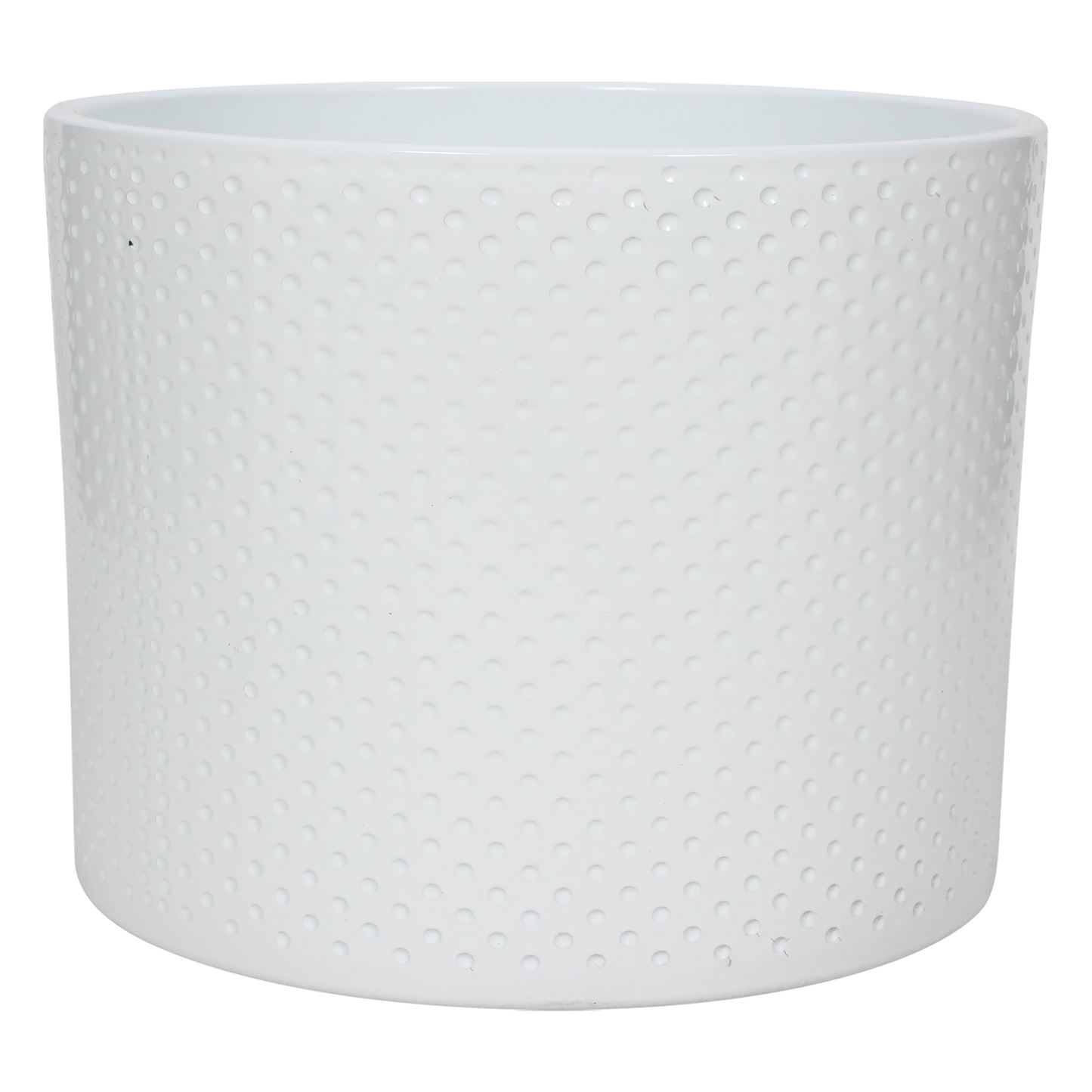 1x Liv Ceramic Pot - White - 15.5cm