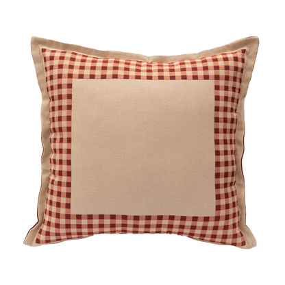 Evo Check - Oxford Finish Cushion - Red 2