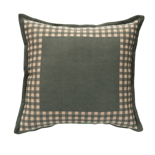 Evo Check - Oxford Finish Cushion - Green 1