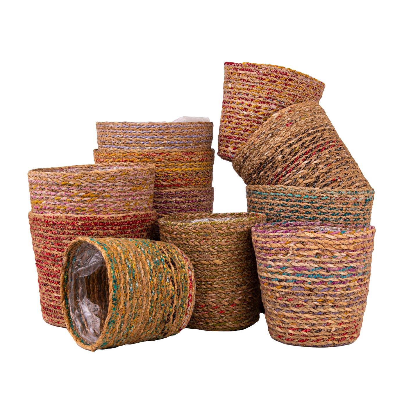 Ikat Upcycled Basket Mix