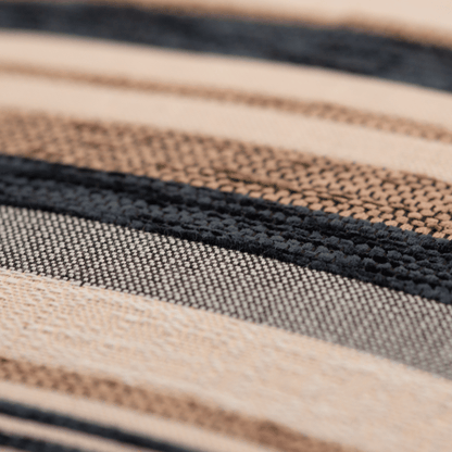 Mirabel Chenille Stripe - Piped Finish Cushion - Blue 3