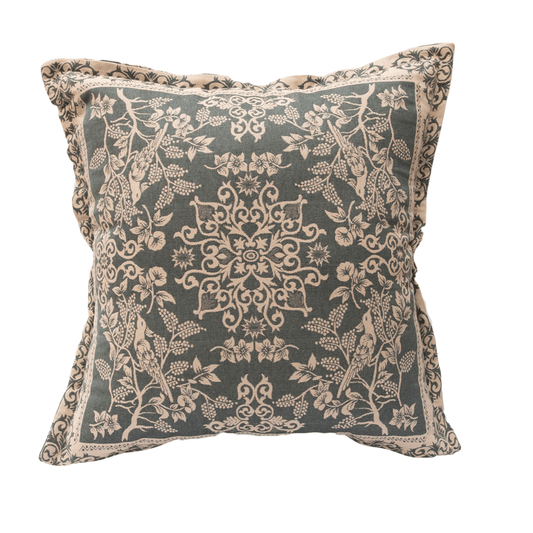 Mynah Bird - Oxford Finish Cushion - Green 1